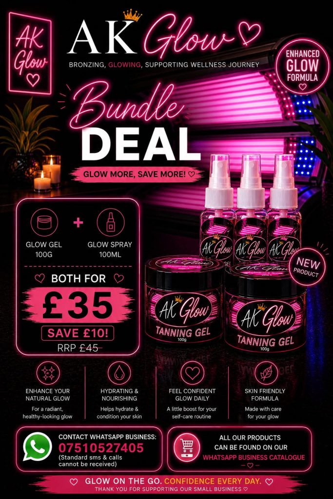 AK Glow Bundle Deal - Tanning Gel + Tanning Spray